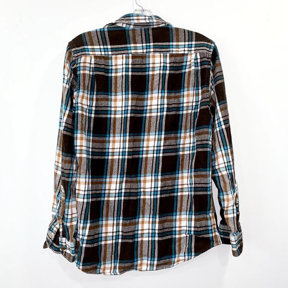 OLD NAVY Vintage Flannels Cotton Long Sleeves in Brown & Blue size S - Picture 5 of 8